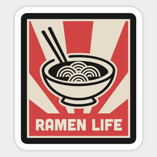 Retro Japanese Style RAMEN LIFE Poster Sticker by MeatMan